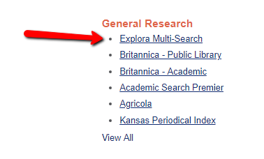 General Research | Explora Multi-Search Link