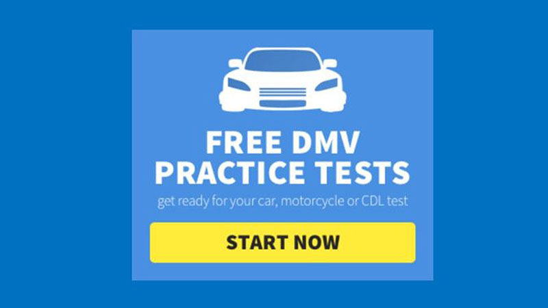 Free DMV Practice Tests - Start Now Button