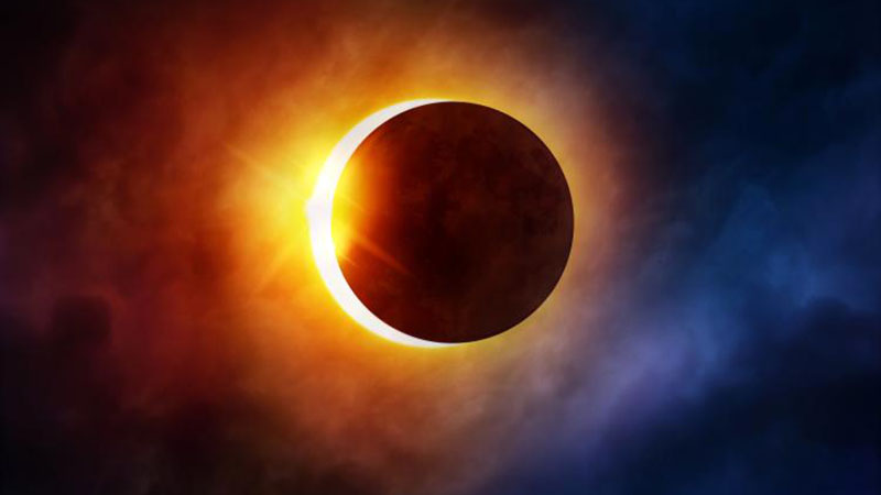 Partial Solar Eclipse Clouds