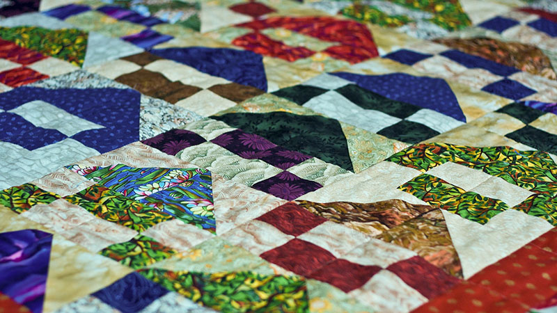 Photo of a hand-sewn quilt