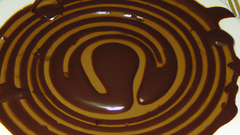 Chocolate Pudding Painting in a swirl.